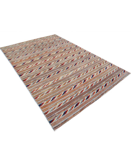 Modcar 6' 4" X 9' 4" Hand Knotted Wool Rug 6' 4" X 9' 4" (193 X 284) / Multi / Wool