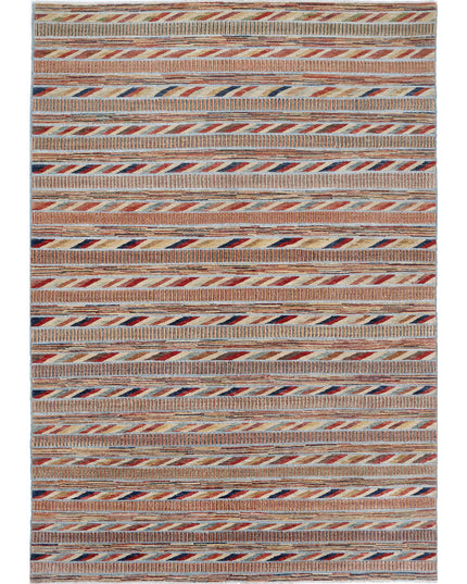 Modcar 6' 4" X 9' 4" Hand Knotted Wool Rug 6' 4" X 9' 4" (193 X 284) / Multi / Wool