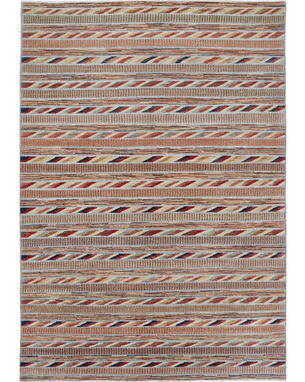 Modcar 6' 4" X 9' 4" Hand Knotted Wool Rug 6' 4" X 9' 4" (193 X 284) / Multi / Wool