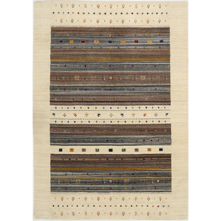 Modren Hand-Knotted Wool Rug IVA0028617 - Natalia Rugs