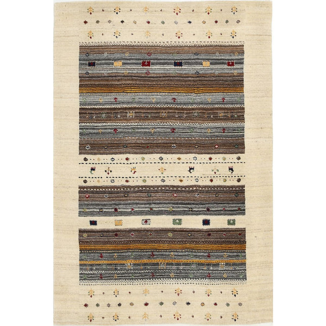 Modren Hand-Knotted Wool Rug IVA0028618 - Natalia Rugs