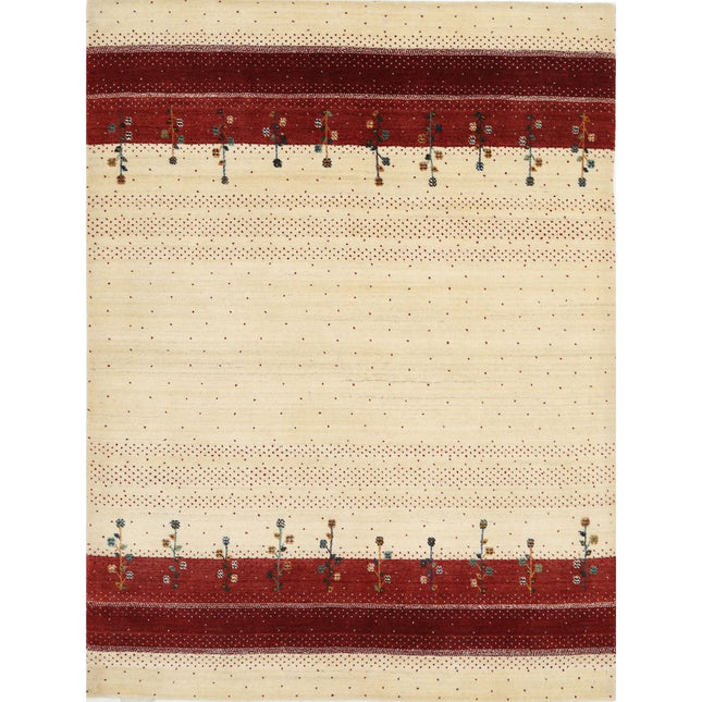 Modren Hand-Knotted Wool Rug IVA0028624 - Natalia Rugs