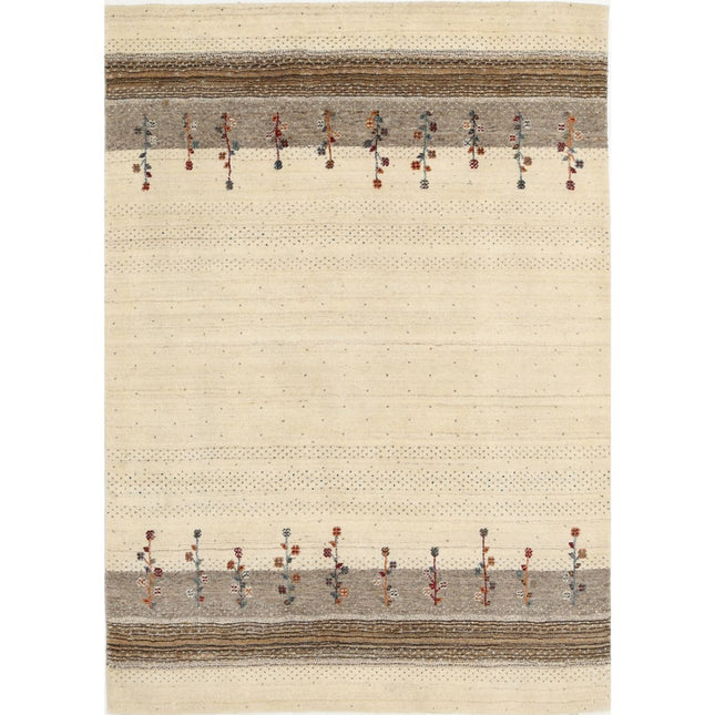 Modren Hand-Knotted Wool Rug IVA0028629 - Natalia Rugs