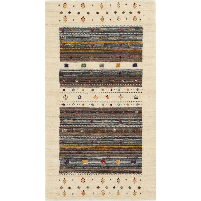 Modren Hand-Knotted Wool Rug IVA0028637 - Natalia Rugs