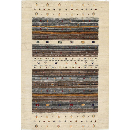 Modren Hand-Knotted Wool Rug IVA0028639 - Natalia Rugs