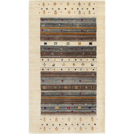 Modren Hand-Knotted Wool Rug IVA0028640 - Natalia Rugs