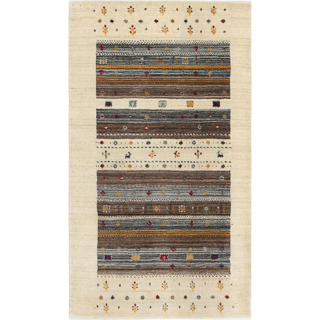 Modren Hand-Knotted Wool Rug IVA0028640 - Natalia Rugs