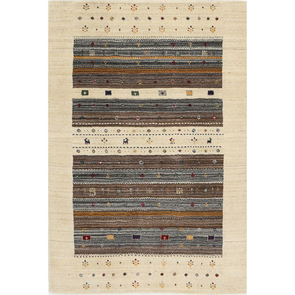 Modren Hand-Knotted Wool Rug IVA0028641 - Natalia Rugs