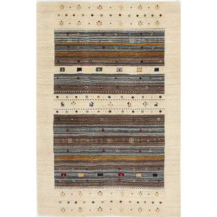 Modren Hand-Knotted Wool Rug IVA0028647 - Natalia Rugs