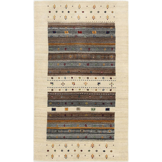 Modren Hand-Knotted Wool Rug IVA0028649 - Natalia Rugs