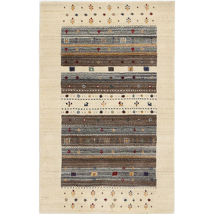 Modren Hand-Knotted Wool Rug IVA0028650 - Natalia Rugs