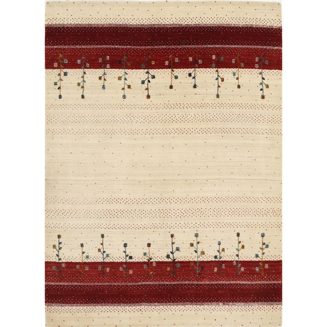 Modren Hand-Knotted Wool Rug IVA0028652 - Natalia Rugs