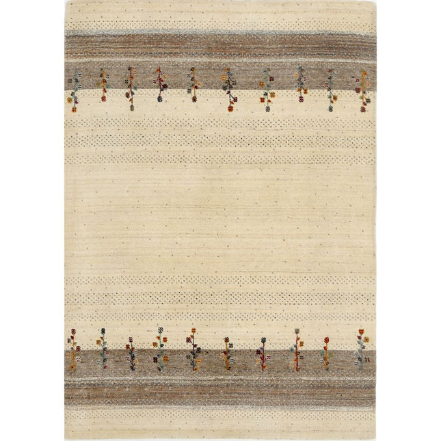 Modren Hand-Knotted Wool Rug IVA0028657 - Natalia Rugs