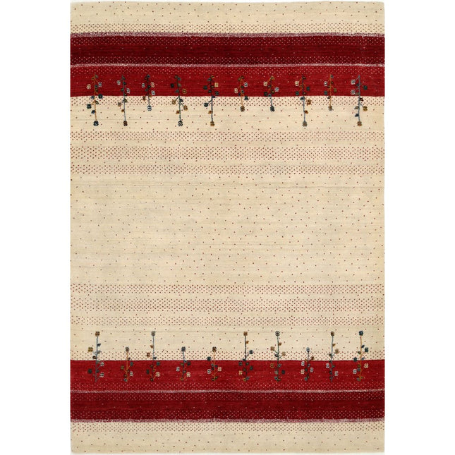 Modren Hand-Knotted Wool Rug IVA0028662 - Natalia Rugs