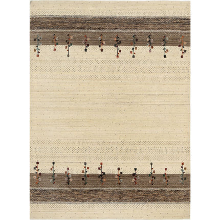 Modren Hand-Knotted Wool Rug IVA0028663 - Natalia Rugs