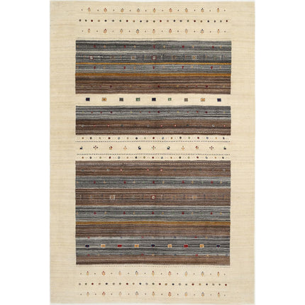 Modren Hand-Knotted Wool Rug IVA0028678 - Natalia Rugs