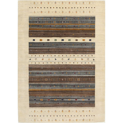 Modren Hand-Knotted Wool Rug IVA0028679 - Natalia Rugs