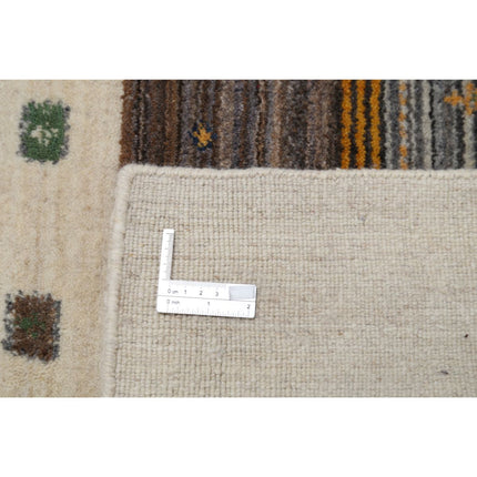 Modren 5' 7" X 7' 11" Wool Hand-Knotted Rug 5' 7" X 7' 11" (170 X 241) / Ivory / Brown