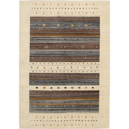 Modren Hand-Knotted Wool Rug IVA0028682 - Natalia Rugs