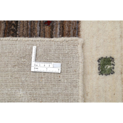 Modren 6' 7" X 9' 10" Wool Hand-Knotted Rug 6' 7" X 9' 10" (201 X 300) / Ivory / Brown