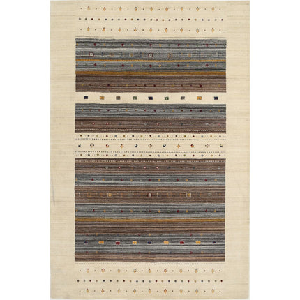 Modren Hand-Knotted Wool Rug IVA0028684 - Natalia Rugs