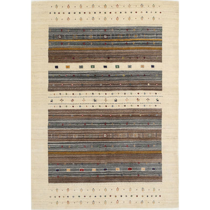 Modren Hand-Knotted Wool Rug IVA0028686 - Natalia Rugs