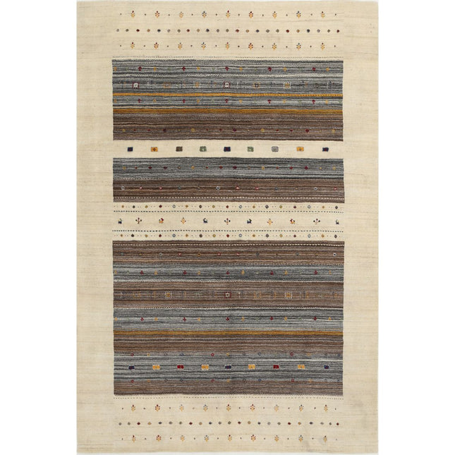 Modren Hand-Knotted Wool Rug IVA0028688 - Natalia Rugs