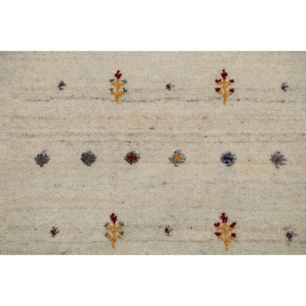 Modren 6' 9" X 9' 10" Wool Hand-Knotted Rug 6' 9" X 9' 10" (206 X 300) / Ivory / Brown