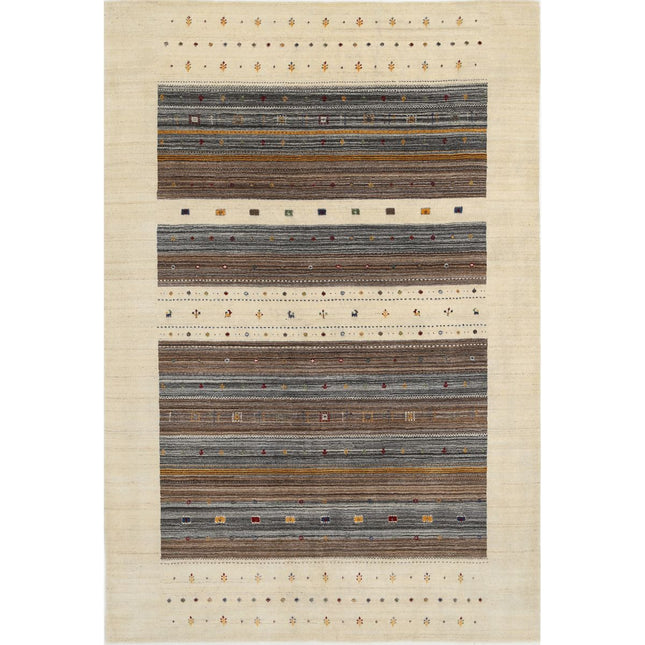 Modren Hand-Knotted Wool Rug IVA0028689 - Natalia Rugs