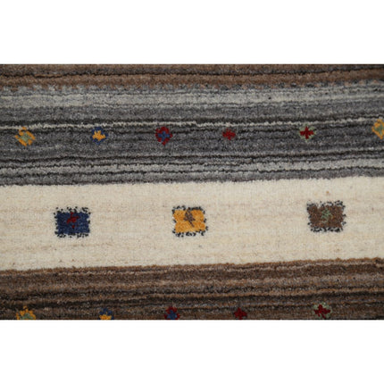 Modren 5' 8" X 7' 11" Wool Hand-Knotted Rug 5' 8" X 7' 11" (173 X 241) / Ivory / Brown