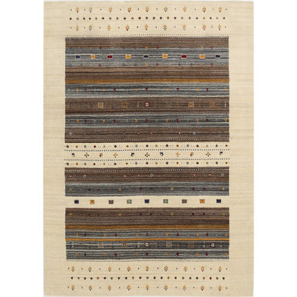 Modren Hand-Knotted Wool Rug IVA0028705 - Natalia Rugs