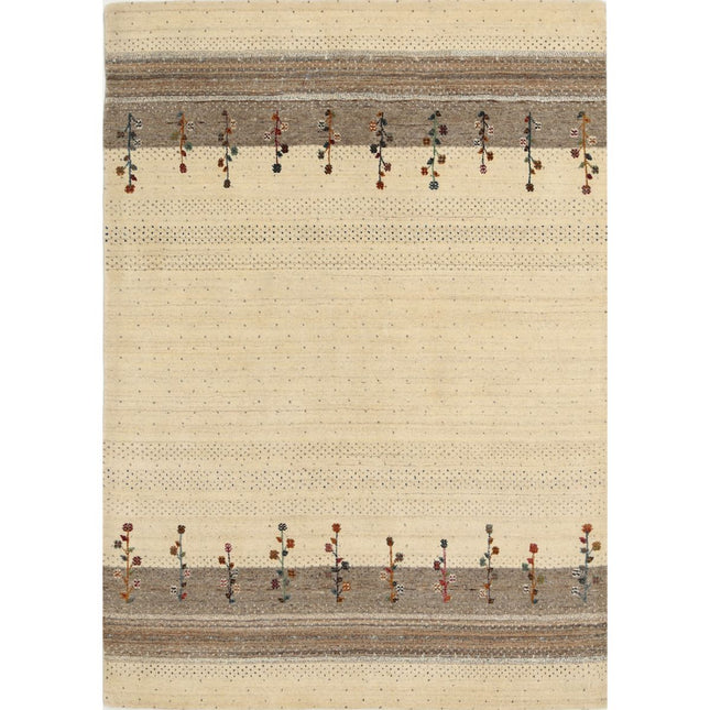 Modren Hand-Knotted Wool Rug IVA0028708 - Natalia Rugs