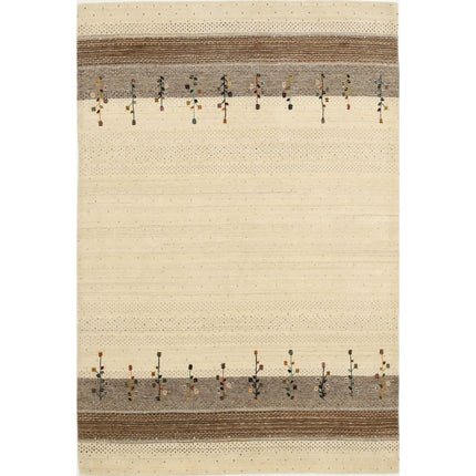 Modren Hand-Knotted Wool Rug IVA0028711 - Natalia Rugs