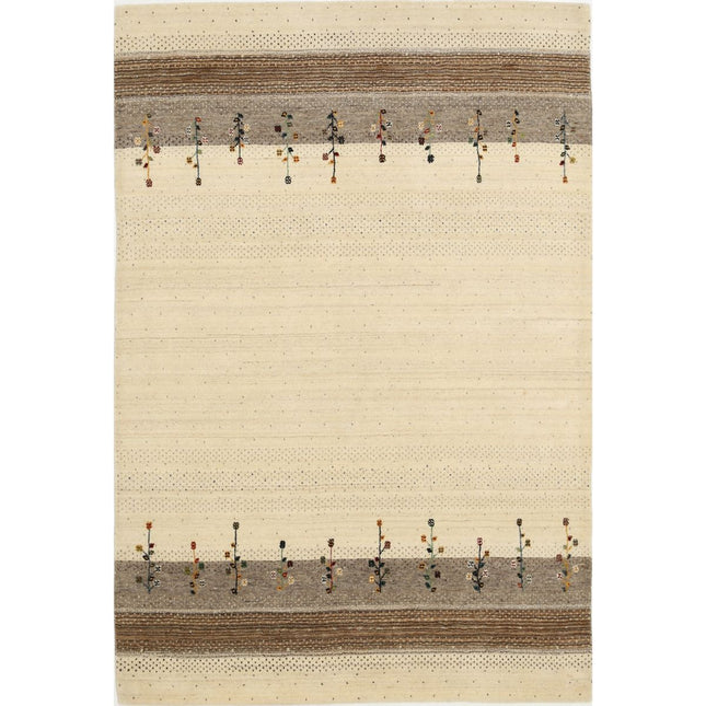 Modren Hand-Knotted Wool Rug IVA0028711 - Natalia Rugs