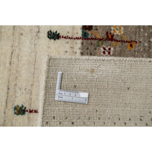 Modren 5' 3" X 7' 7" Wool Hand-Knotted Rug 5' 3" X 7' 7" (160 X 231) / Ivory / Brown