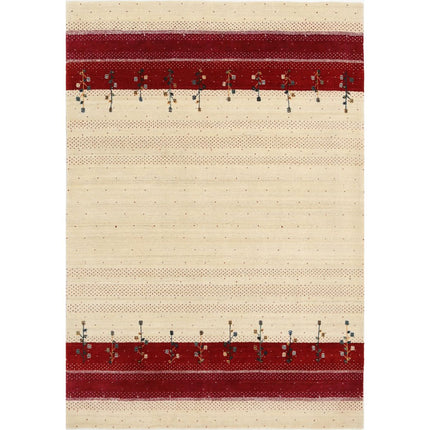 Modren Hand-Knotted Wool Rug IVA0028714 - Natalia Rugs