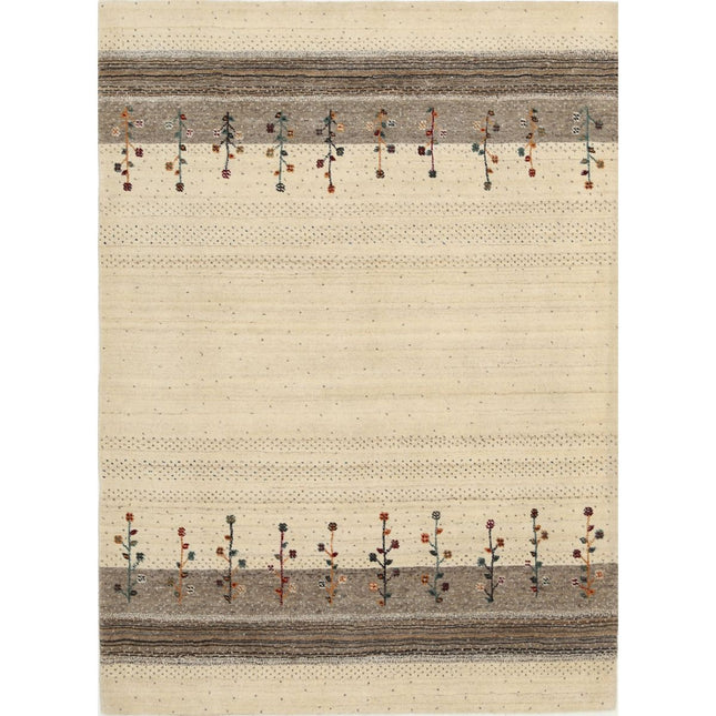 Modren Hand-Knotted Wool Rug IVA0028715 - Natalia Rugs