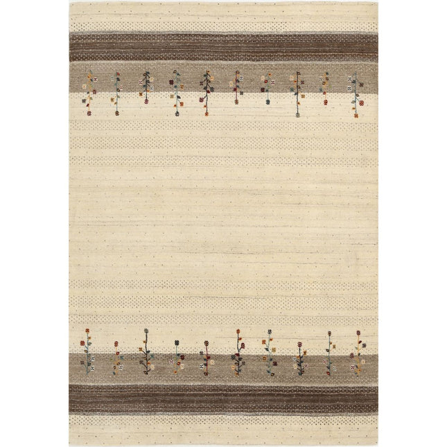 Modren Hand-Knotted Wool Rug IVA0028716 - Natalia Rugs