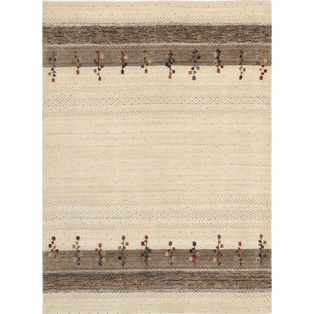 Modren Hand-Knotted Wool Rug IVA0028717 - Natalia Rugs