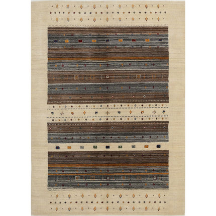 Modren Hand-Knotted Wool Rug IVA0028718 - Natalia Rugs