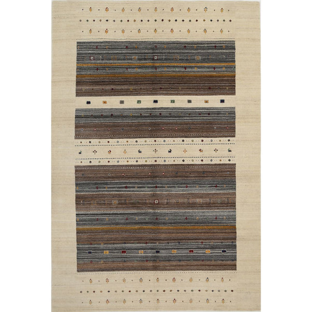 Modren Hand-Knotted Wool Rug IVA0028719 - Natalia Rugs