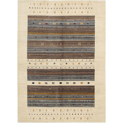 Modren Hand-Knotted Wool Rug IVA0028726 - Natalia Rugs