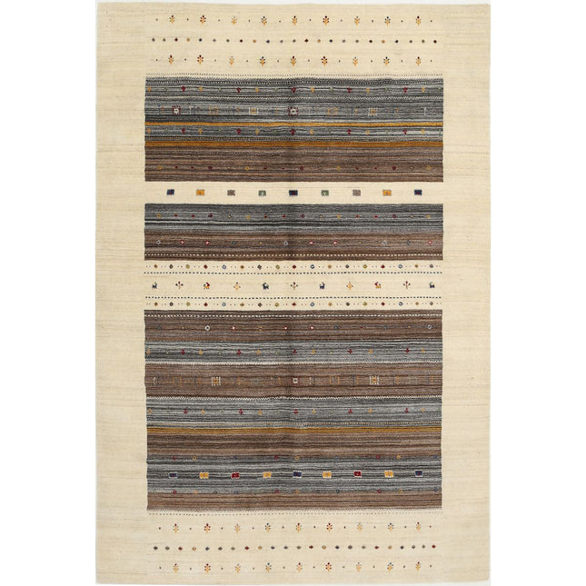 Modren Hand-Knotted Wool Rug IVA0028729 - Natalia Rugs