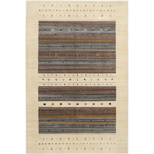 Modren Hand-Knotted Wool Rug IVA0028731 - Natalia Rugs