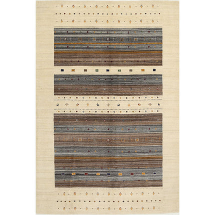 Modren Hand-Knotted Wool Rug IVA0028740 - Natalia Rugs