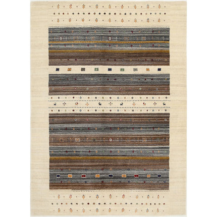 Modren Hand-Knotted Wool Rug IVA0028741 - Natalia Rugs