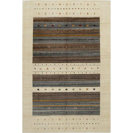 Modren Hand-Knotted Wool Rug IVA0028742 - Natalia Rugs