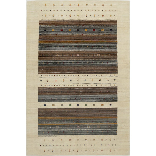 Modren Hand-Knotted Wool Rug IVA0028742 - Natalia Rugs