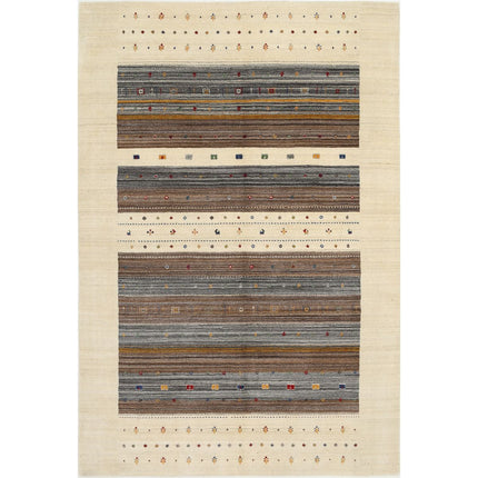 Modren Hand-Knotted Wool Rug IVA0028743 - Natalia Rugs