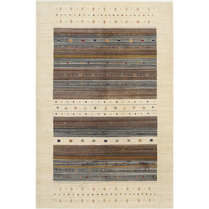 Modren Hand-Knotted Wool Rug IVA0028746 - Natalia Rugs